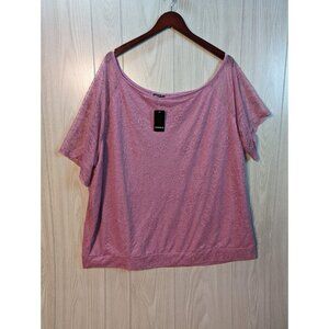 Torrid Callie Mauve Floral Lace Overlay Off Shoulder Blouse Plus 5X NWT